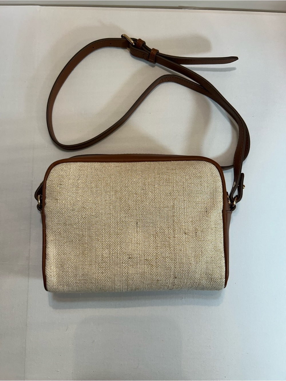 Tommy Bahama Cream and Brown Canvas Crossbody with Pineapple Detail - Picture 11 of 16